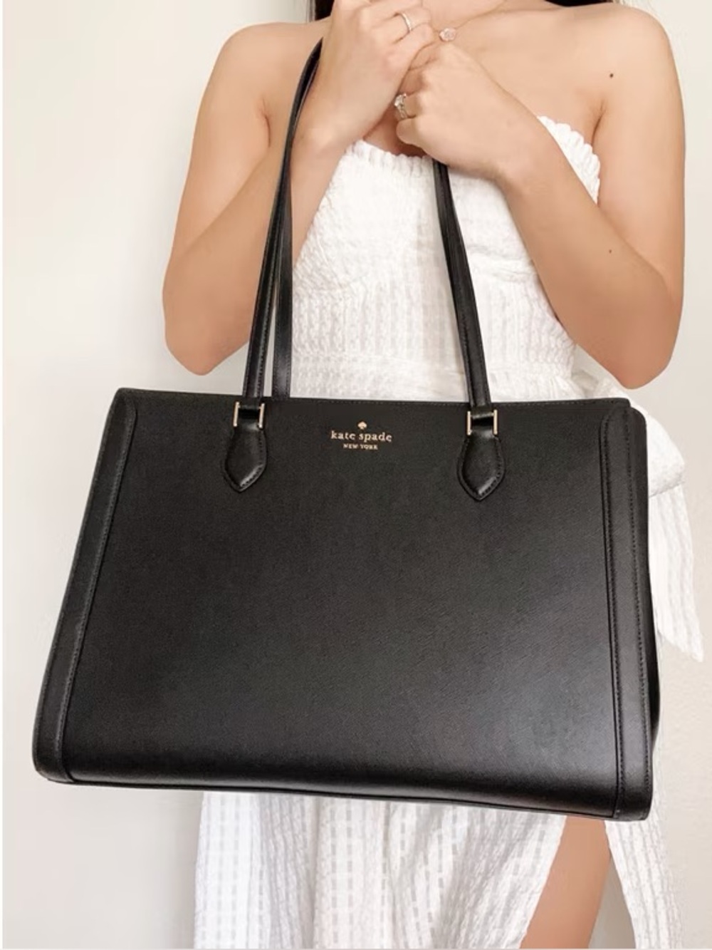 kate spade Madison Saffiano Leather Large Laptop Work Tote